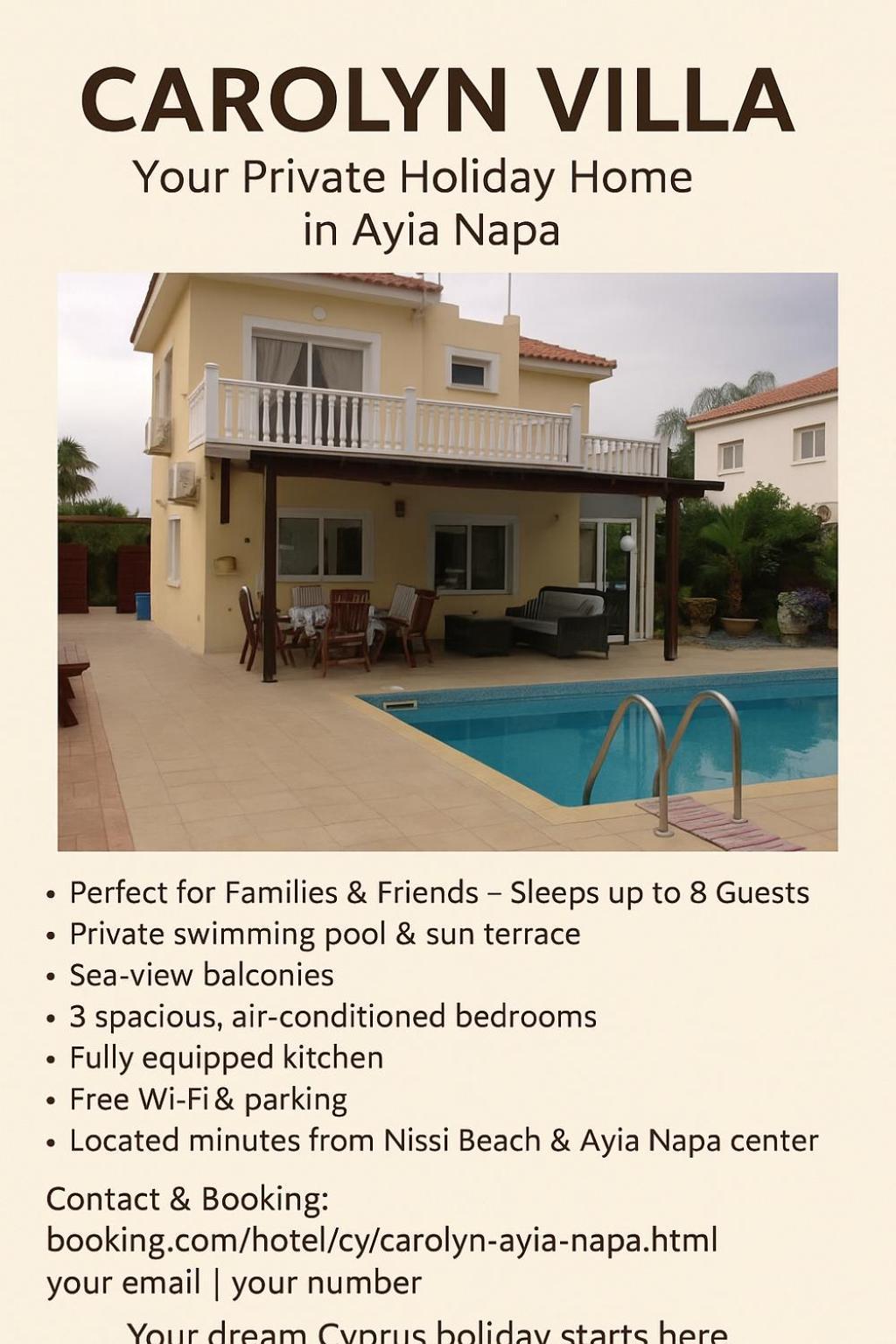Carolyn Villa Is A Luxury 4-Bedroom Villa With Private Pool In Ajía Nápa Kültér fotó